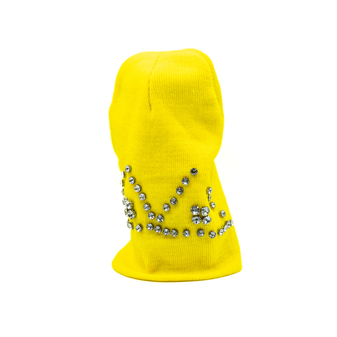 Cuffia con strass colorata