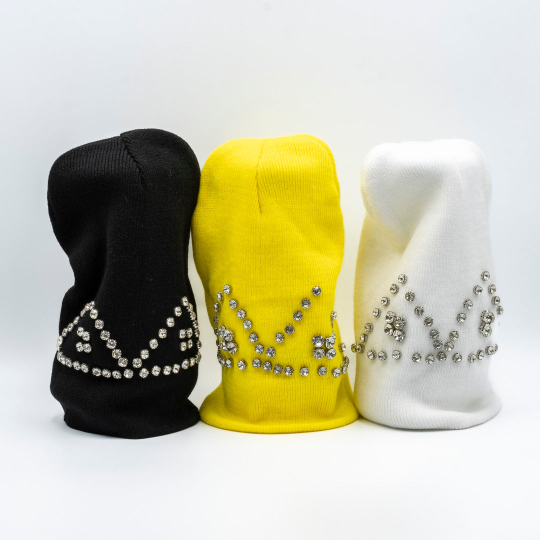 Cuffia con strass colorata