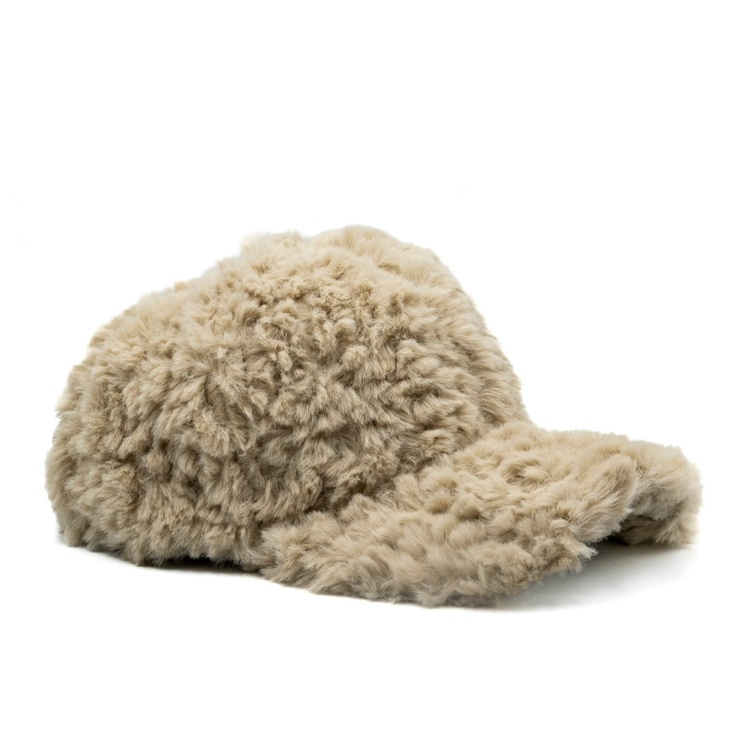 Cappello basket eco pelliccia