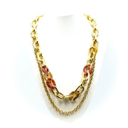 Collana maglie metallo e resine