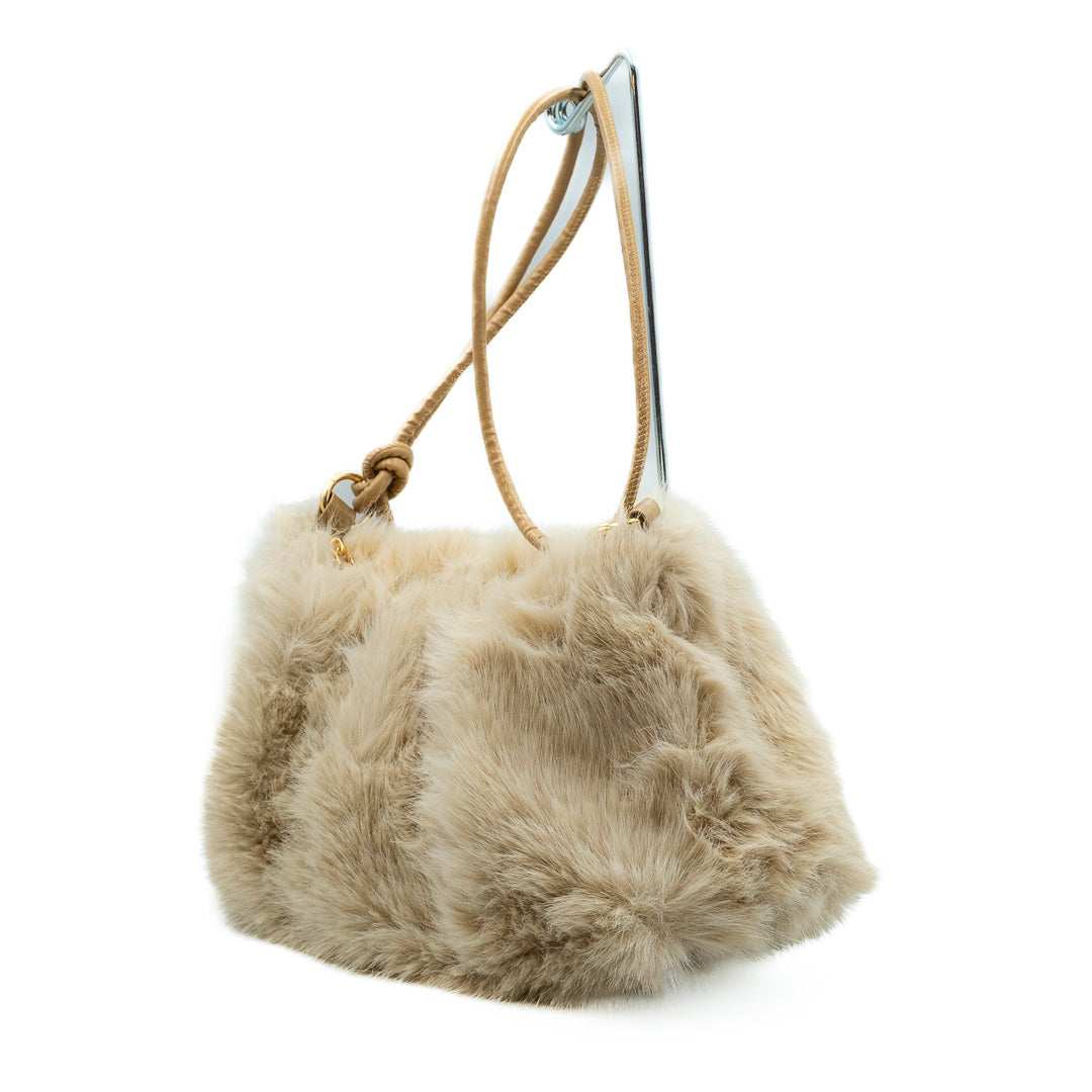 Borsa a mano eco pelliccia