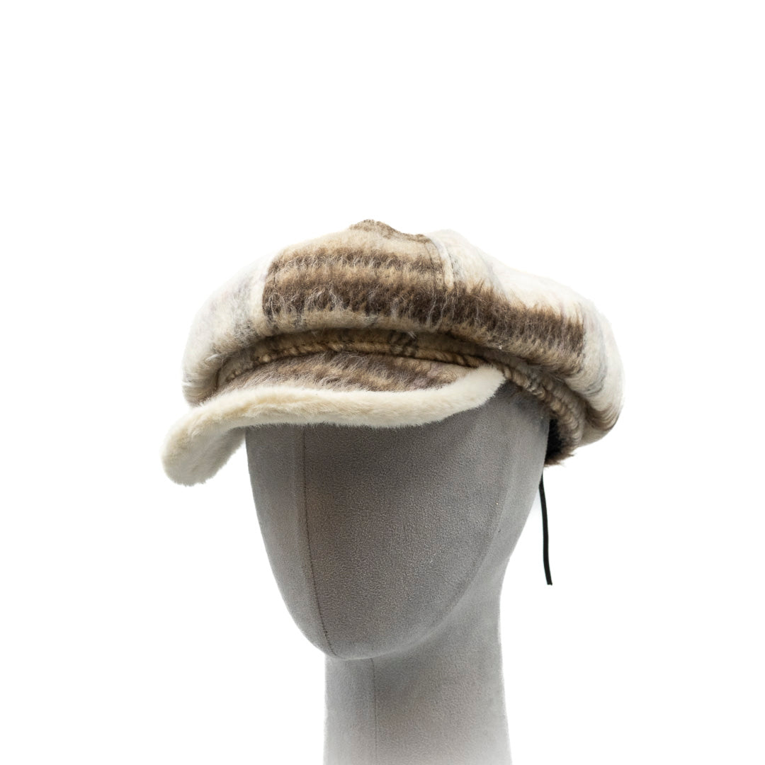 Cappello con visiera tessuto scozzese