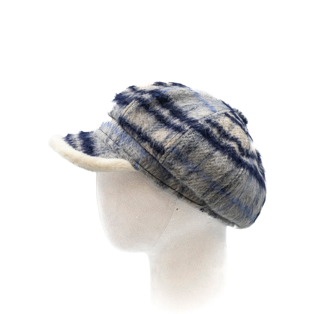 Cappello con visiera tessuto scozzese