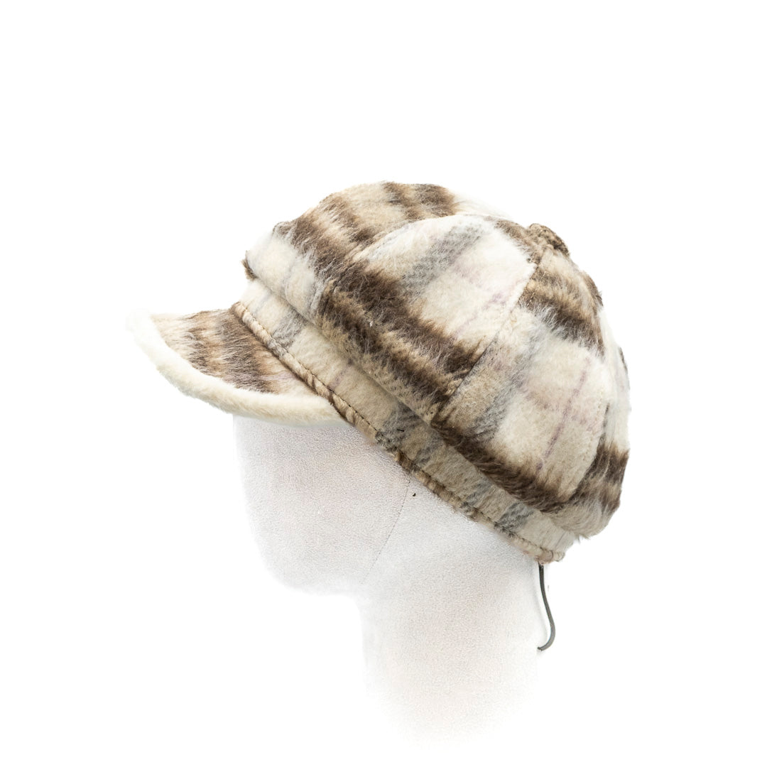Cappello con visiera tessuto scozzese