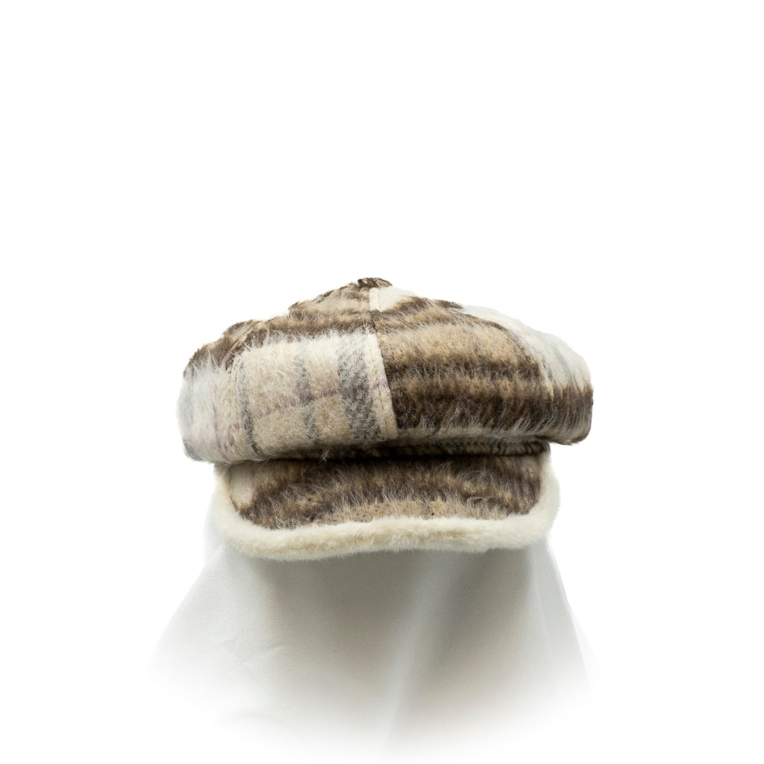 Cappello con visiera tessuto scozzese