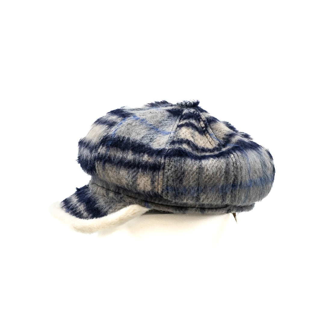 Cappello con visiera tessuto scozzese