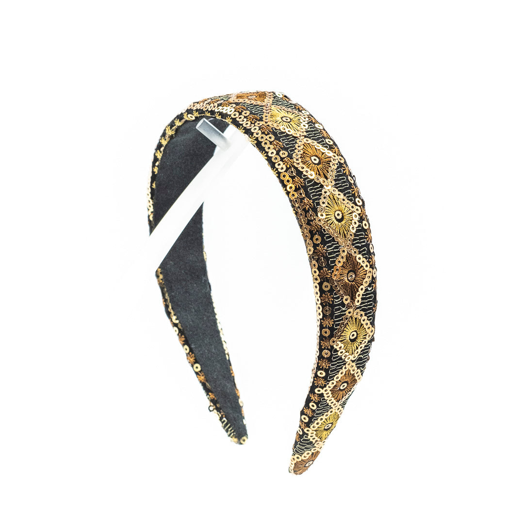 Cerchio fascia per capelli ricamato
