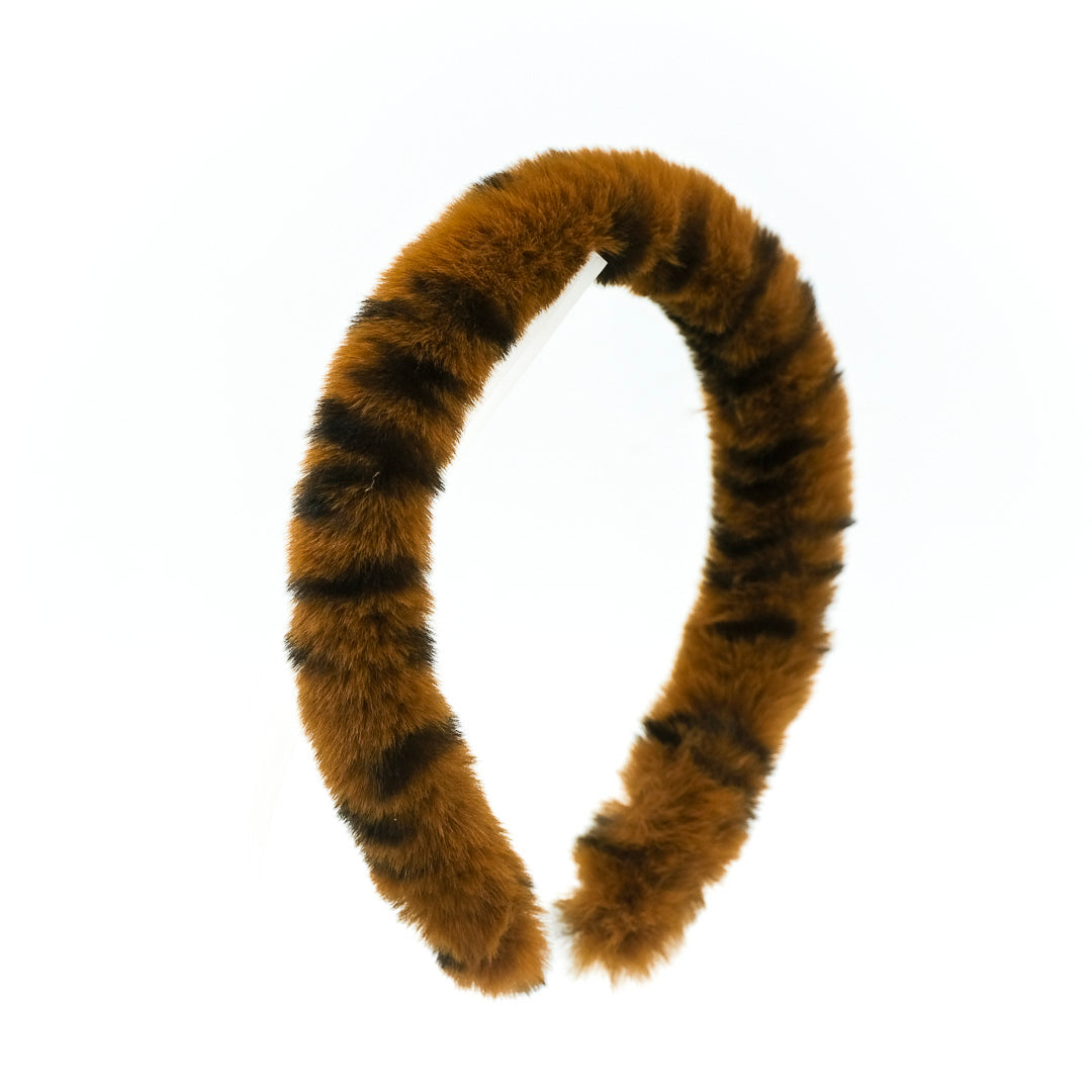 Cerchietto maculato in pelliccia