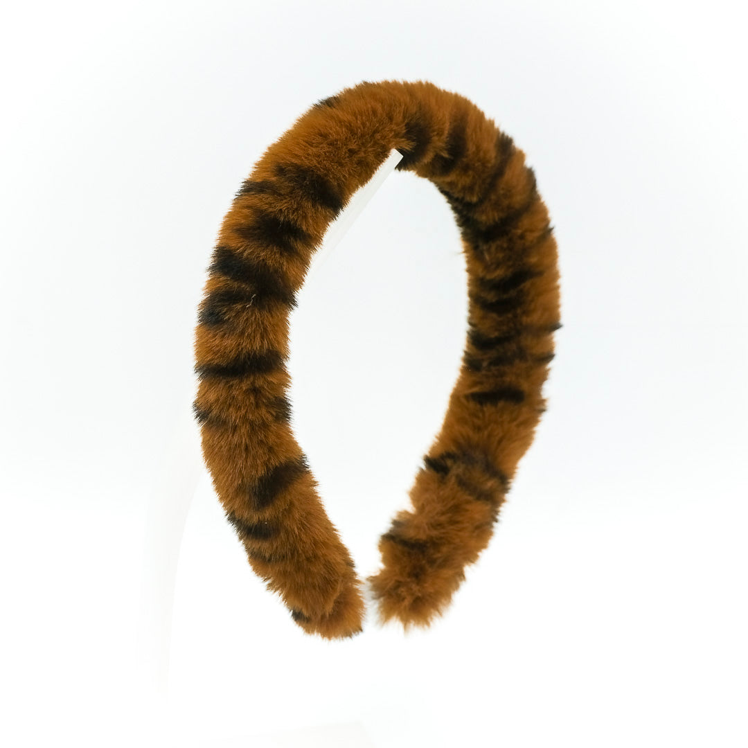 Cerchietto maculato in pelliccia