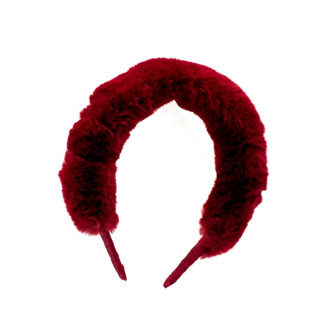Cerchio fascia bordeaux in pelliccia