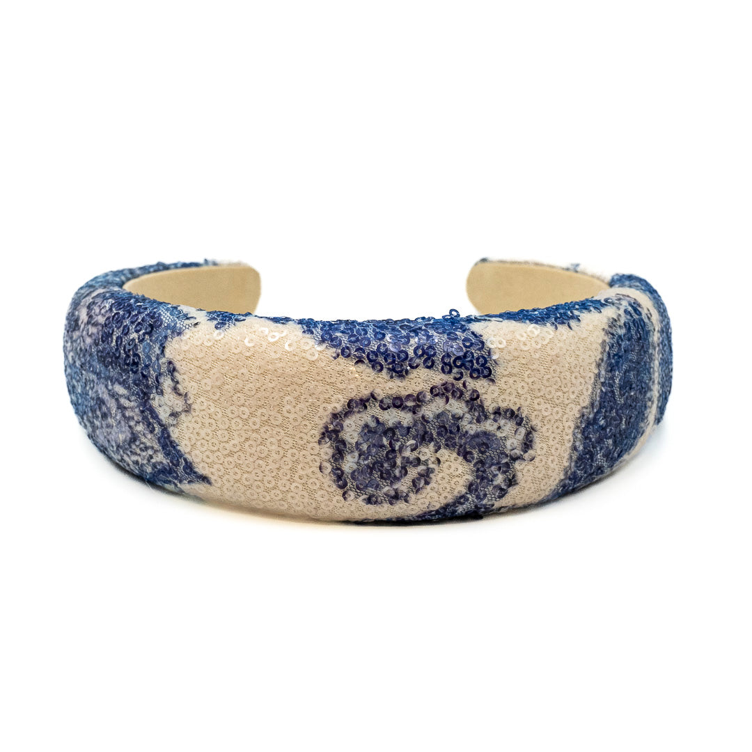 Cerchio per capelli in paillettes bombato