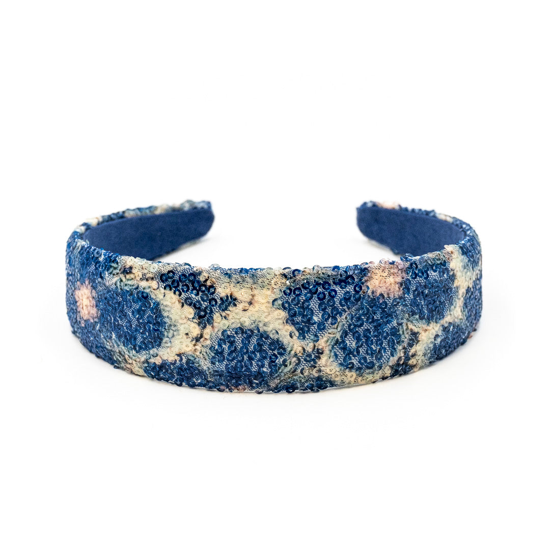Cerchio per capelli in paillettes fiori