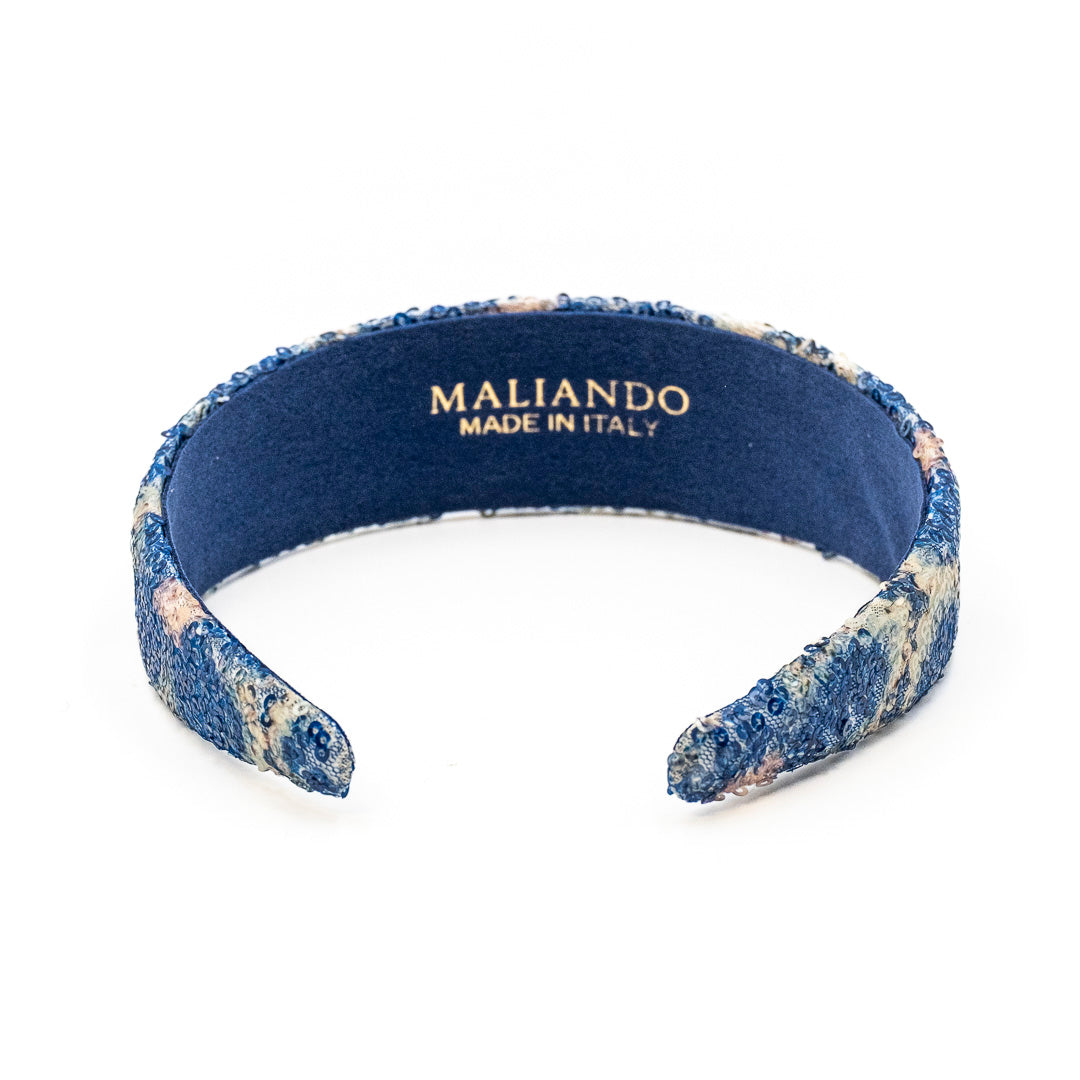 Cerchio per capelli in paillettes fiori