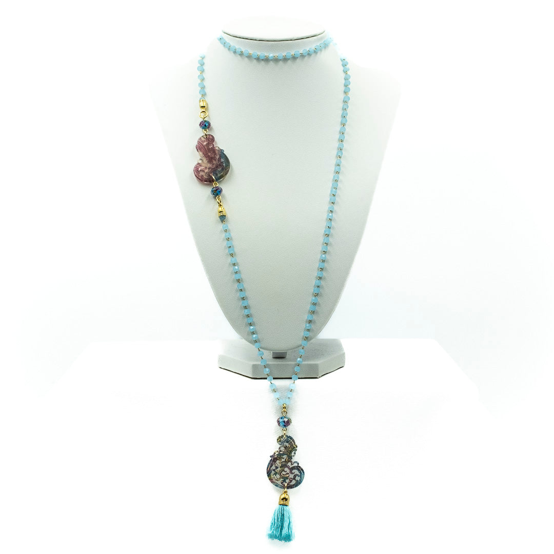 Collana con murrine e acetato