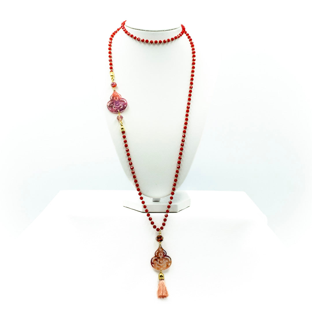 Collana con murrine e acetato