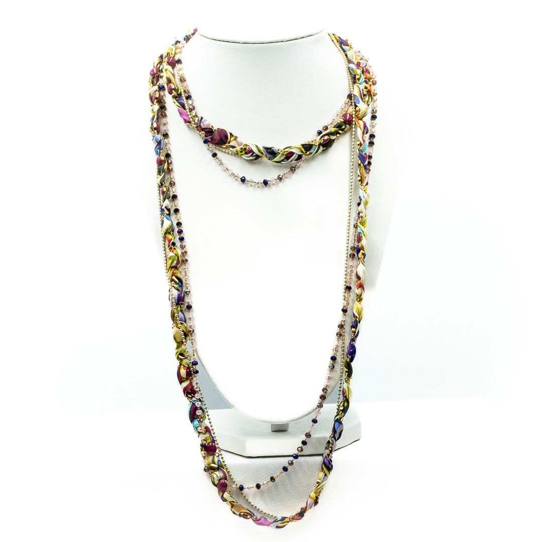 Collana con intreccio e perline