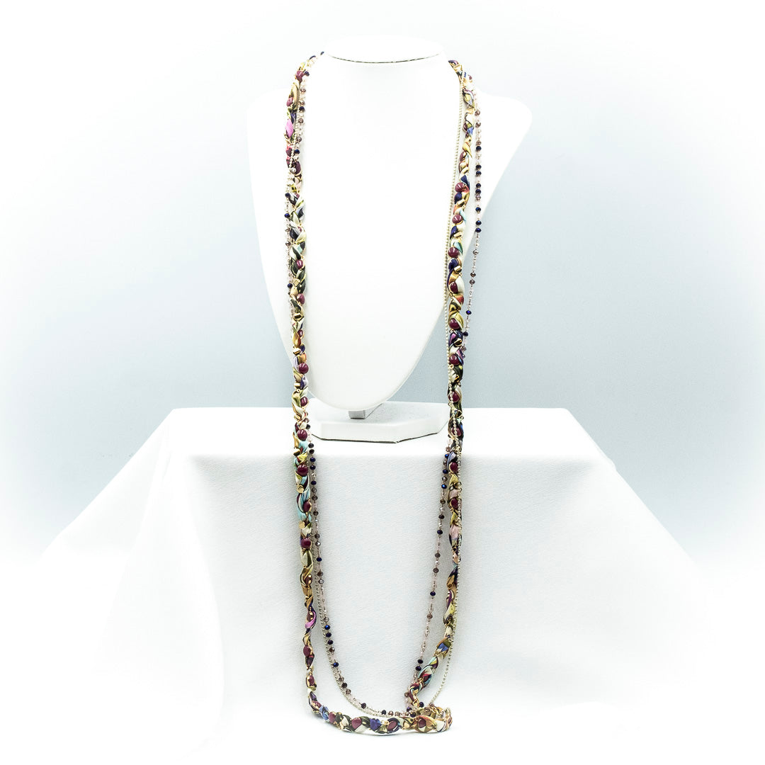 Collana con intreccio e perline