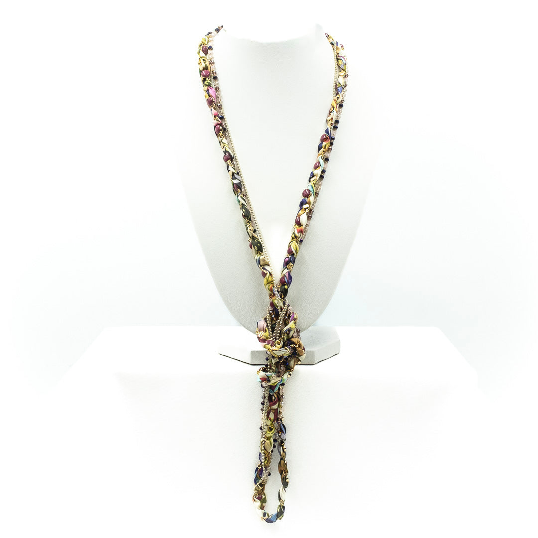Collana con intreccio e perline