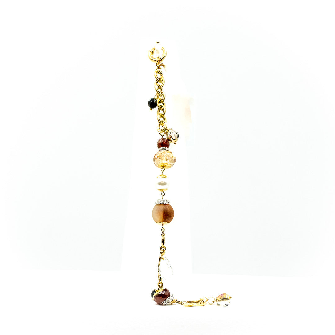 Bracciale con pietre e cristalli