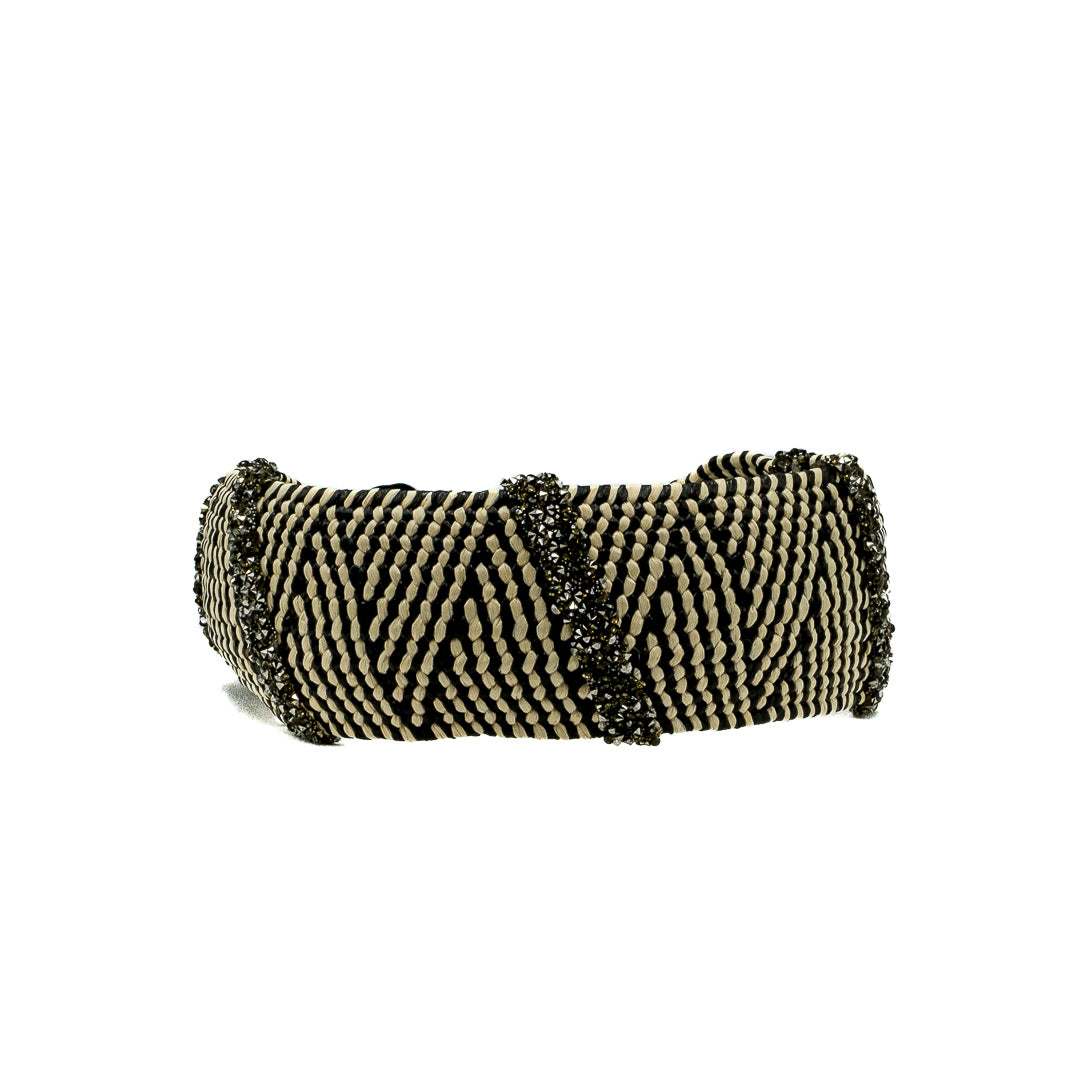 Cerchietto fascia in rafia bicolore