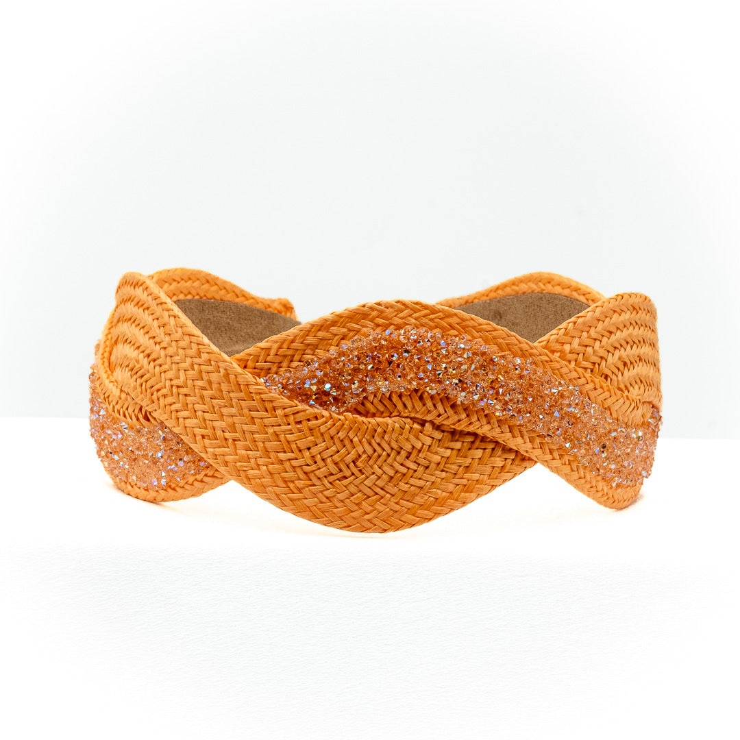 Cerchio in rafia intrecciato