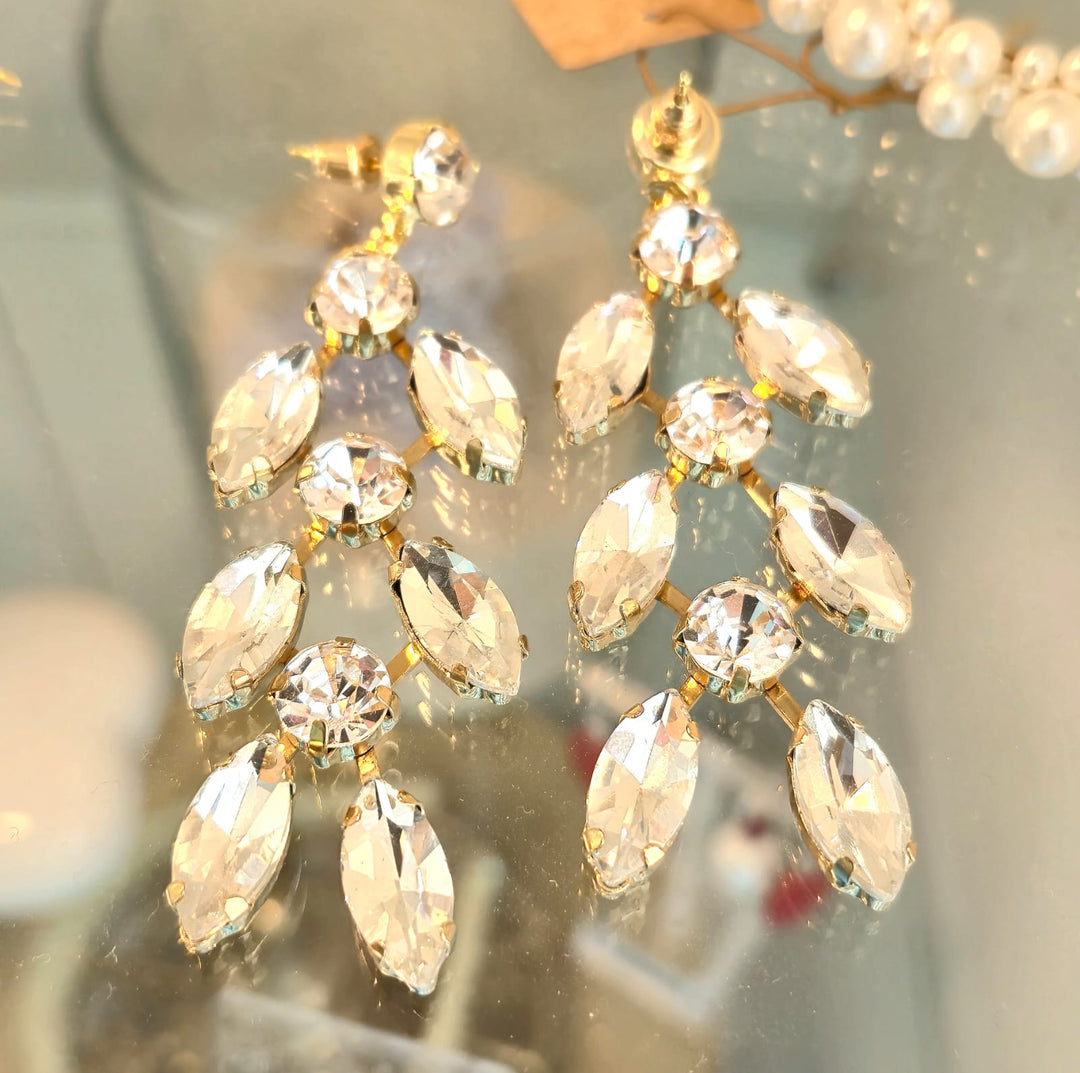Orecchini pendenti con strass